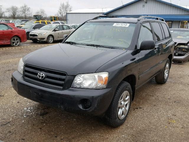 JTEGD21A350118679 - 2005 TOYOTA HIGHLANDER BLACK photo 2