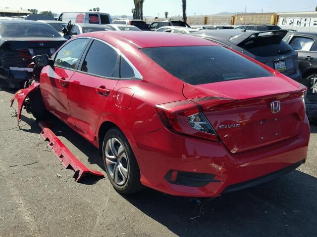 2HGFC2F55GH513851 - 2016 HONDA CIVIC LX RED photo 3