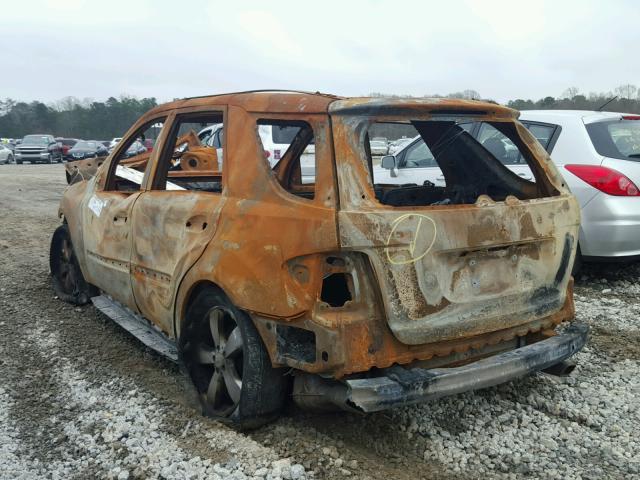 4JGBB86E39A523200 - 2009 MERCEDES-BENZ ML 350 BURN photo 3