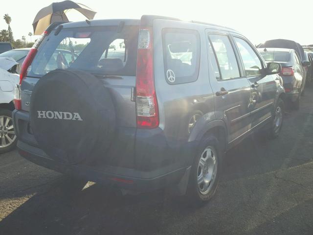 JHLRD68526C001210 - 2006 HONDA CR-V LX SILVER photo 4