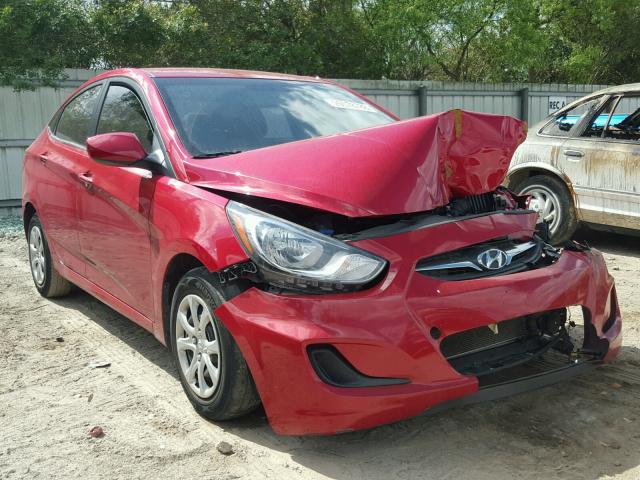 KMHCT4AE7EU643107 - 2014 HYUNDAI ACCENT GLS RED photo 1