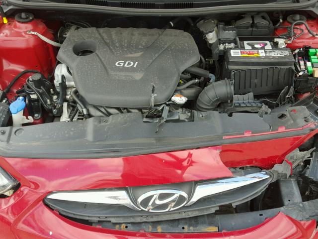 KMHCT4AE7EU643107 - 2014 HYUNDAI ACCENT GLS RED photo 7