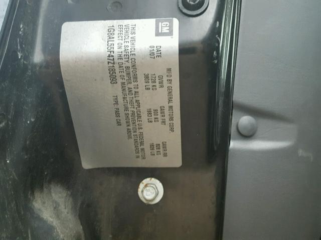 1G8AL55F47Z185093 - 2007 SATURN ION LEVEL ლურჯი ფოტო 10
