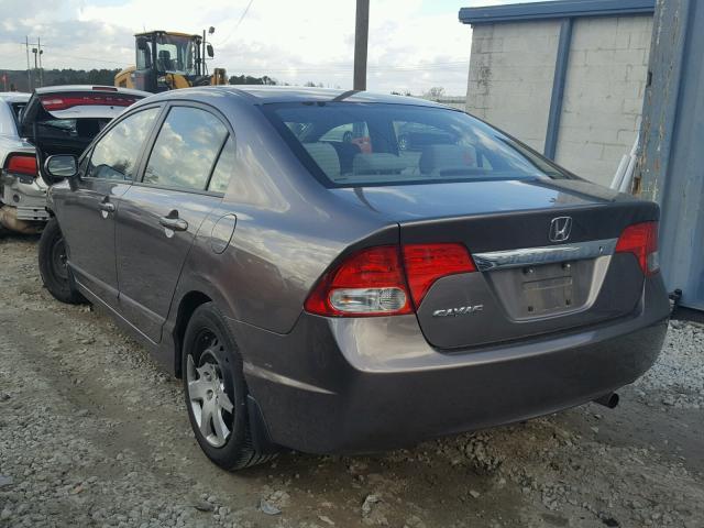 1HGFA16539L020997 - 2009 HONDA CIVIC LX GRAY photo 3