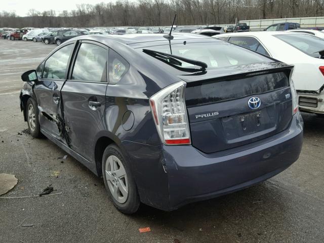 JTDKN3DU7A5204971 - 2010 TOYOTA PRIUS GRAY photo 3