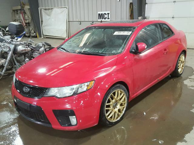 KNAFW6A31A5179560 - 2010 KIA FORTE SX RED photo 2