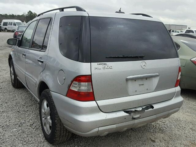 4JGAB75E73A430548 - 2003 MERCEDES-BENZ ML 500 SILVER photo 3