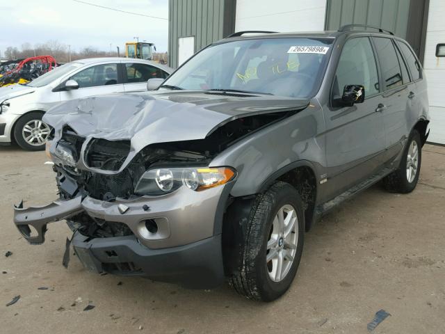 5UXFA13585LY11067 - 2005 BMW X5 3.0I SILVER photo 2