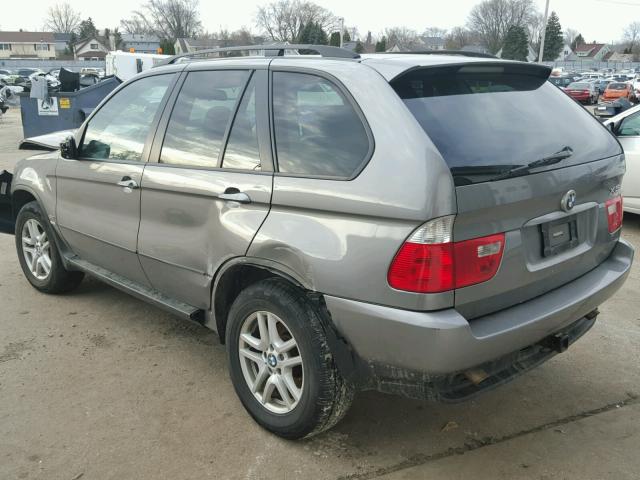 5UXFA13585LY11067 - 2005 BMW X5 3.0I SILVER photo 3