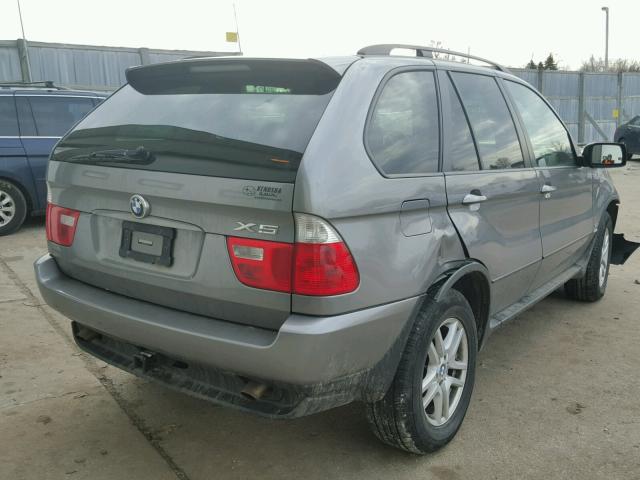 5UXFA13585LY11067 - 2005 BMW X5 3.0I SILVER photo 4