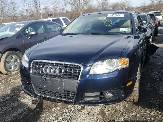 WAUDF78E78A035873 - 2008 AUDI A4 2.0T QU BLUE photo 2