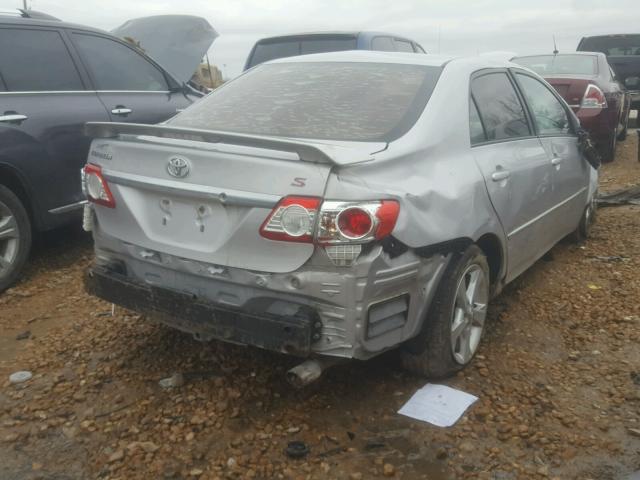 2T1BU4EE4BC647048 - 2011 TOYOTA COROLLA BA SILVER photo 4