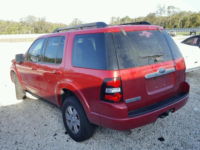 1FMEU63E19UA16083 - 2009 FORD EXPLORER X RED photo 3