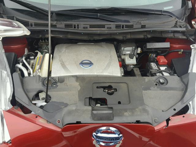 1N4AZ0CP7EC334654 - 2014 NISSAN LEAF S RED photo 7