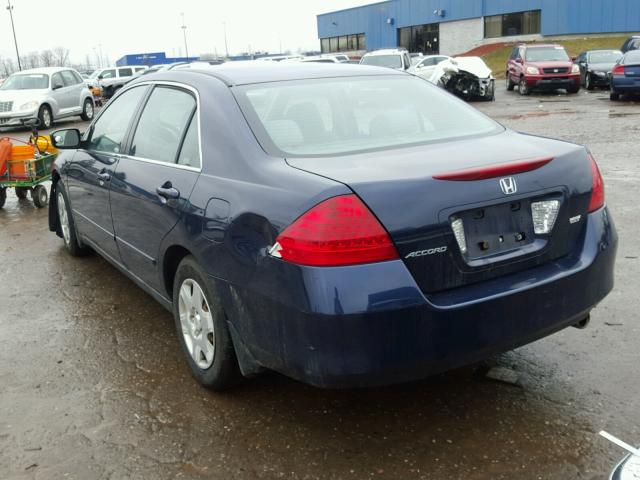 1HGCM56456A043164 - 2006 HONDA ACCORD LX BLUE photo 3