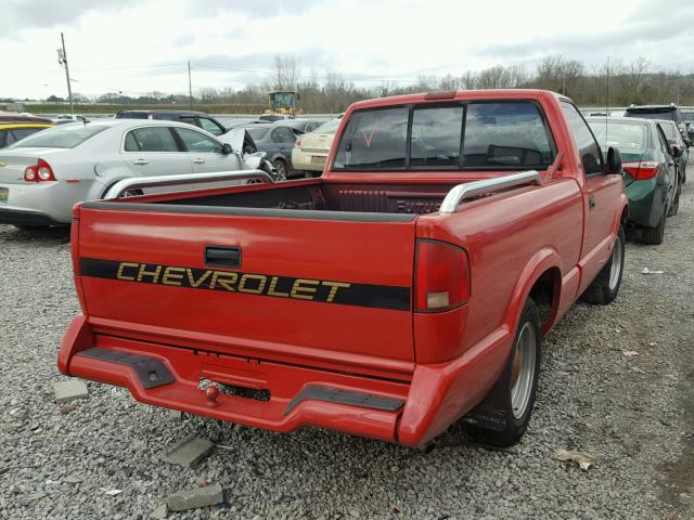 1GCCS14Z7R8154130 - 1994 CHEVROLET S TRUCK S1 RED photo 4