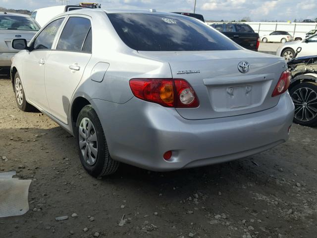 JTDBL40EX9J035350 - 2009 TOYOTA COROLLA BA SILVER photo 3