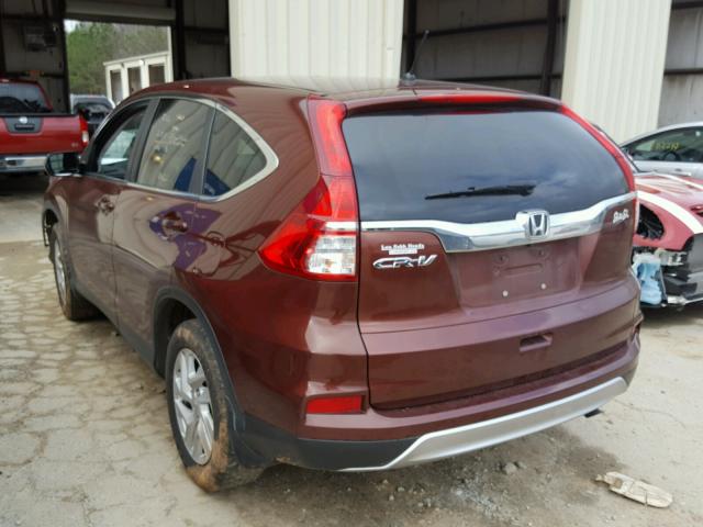 3CZRM3H50FG709345 - 2015 HONDA CR-V EX MAROON photo 3