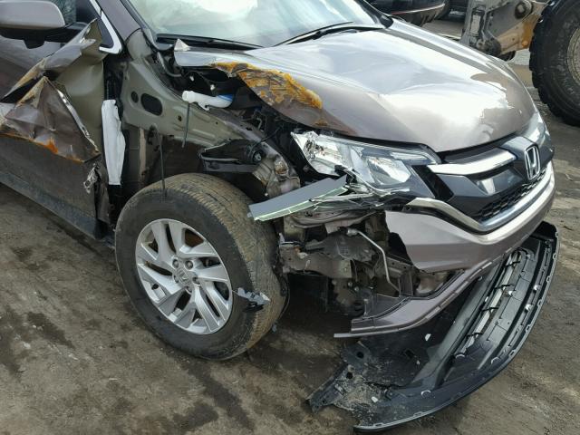 2HKRM4H55GH604482 - 2016 HONDA CR-V EX GRAY photo 9