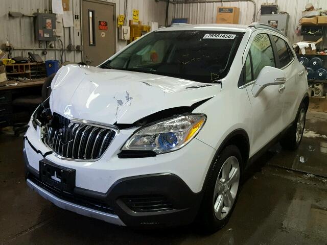 KL4CJASB5GB729697 - 2016 BUICK ENCORE WHITE photo 2