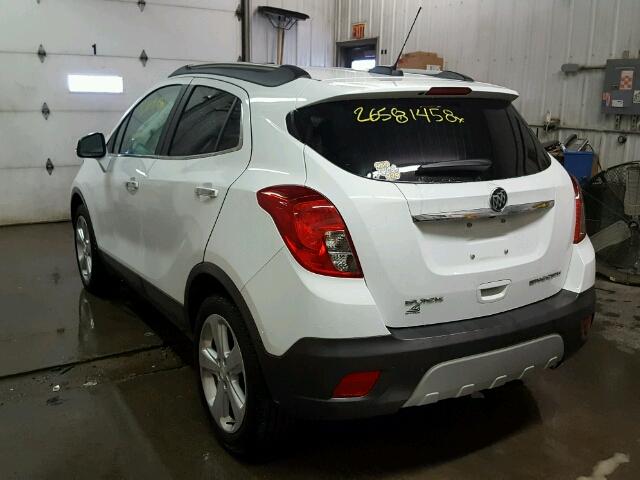 KL4CJASB5GB729697 - 2016 BUICK ENCORE WHITE photo 3