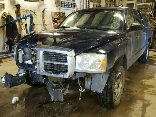 1D7HW28P37S164961 - 2007 DODGE DAKOTA QUA BLUE photo 2