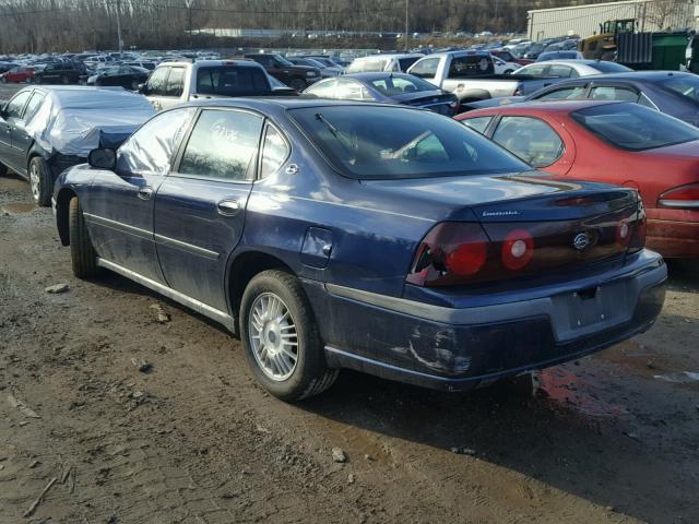 2G1WF55E319244316 - 2001 CHEVROLET IMPALA BLUE photo 3