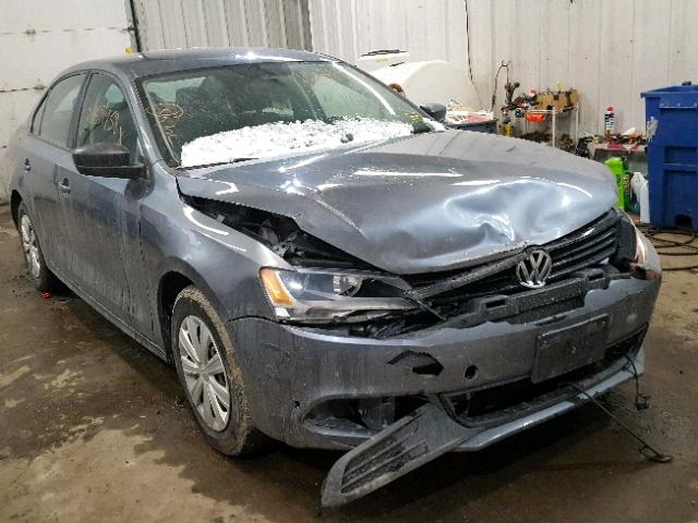 3VW2K7AJ7DM383275 - 2013 VOLKSWAGEN JETTA BASE GRAY photo 1