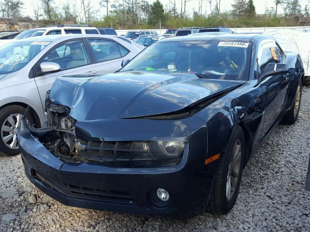 2G1FB1E39D9182038 - 2013 CHEVROLET CAMARO LT BLACK photo 2