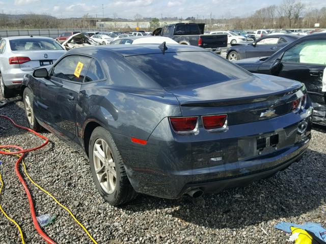 2G1FB1E39D9182038 - 2013 CHEVROLET CAMARO LT BLACK photo 3