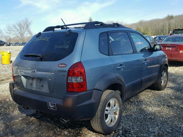 KM8JN12D76U354767 - 2006 HYUNDAI TUCSON GLS BLUE photo 4