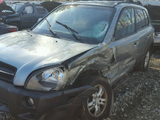 KM8JN12D76U354767 - 2006 HYUNDAI TUCSON GLS BLUE photo 9