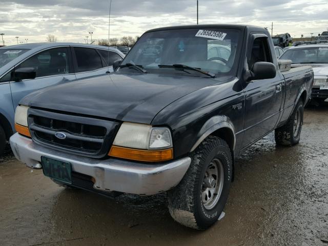 1FTYR10C4XPA26630 - 1999 FORD RANGER BLACK photo 2