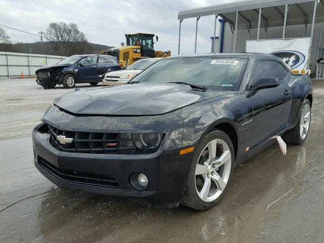 2G1FB1EV5A9152421 - 2010 CHEVROLET CAMARO LT BLACK photo 2