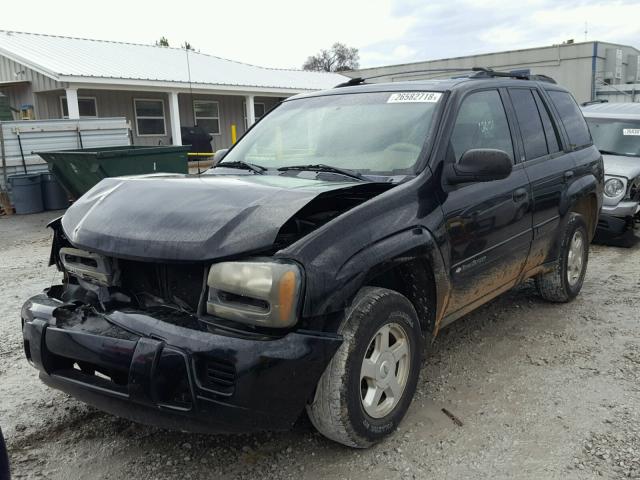 1GNDS13S422309225 - 2002 CHEVROLET TRAILBLAZE BLACK photo 2