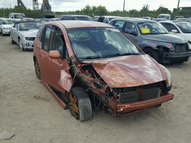 JHMGD38627S026562 - 2007 HONDA FIT S ORANGE photo 1