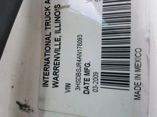 3HSDBSJR4AN178093 - 2010 INTERNATIONAL PROSTAR أبيض صورة 10