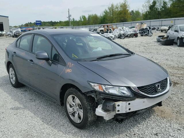 19XFB2F58DE011263 - 2013 HONDA CIVIC LX GRAY photo 1