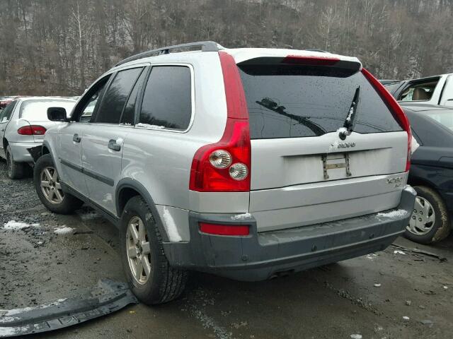 YV1CZ59H441090207 - 2004 VOLVO XC90 SILVER photo 3