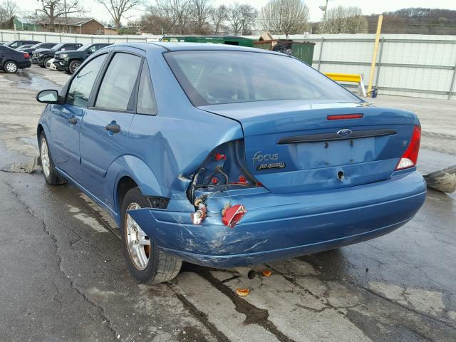 1FAFP34P8YW317439 - 2000 FORD FOCUS SE BLUE photo 3