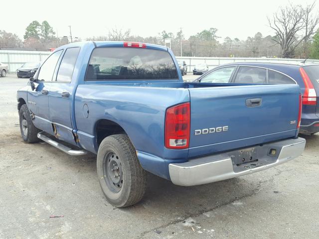 1D7HA18D43J614969 - 2003 DODGE RAM 1500 S BLUE photo 3