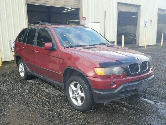 5UXFA53582LP33232 - 2002 BMW X5 3.0I MAROON photo 1