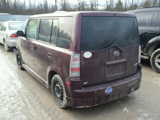 JTLKT334964055388 - 2006 TOYOTA SCION XB PURPLE photo 3