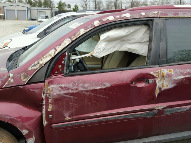 2CNDL43F486004387 - 2008 CHEVROLET EQUINOX LT RED photo 9