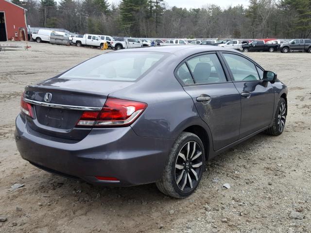 19XFB2F90FE255771 - 2015 HONDA CIVIC EXL GRAY photo 4