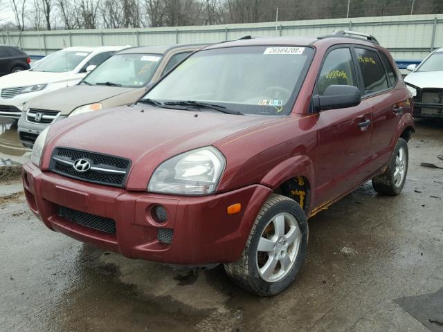 KM8JM12B98U735038 - 2008 HYUNDAI TUCSON GLS RED photo 2