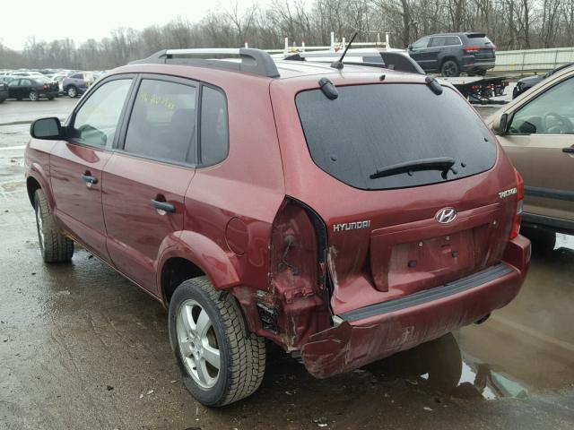 KM8JM12B98U735038 - 2008 HYUNDAI TUCSON GLS RED photo 3