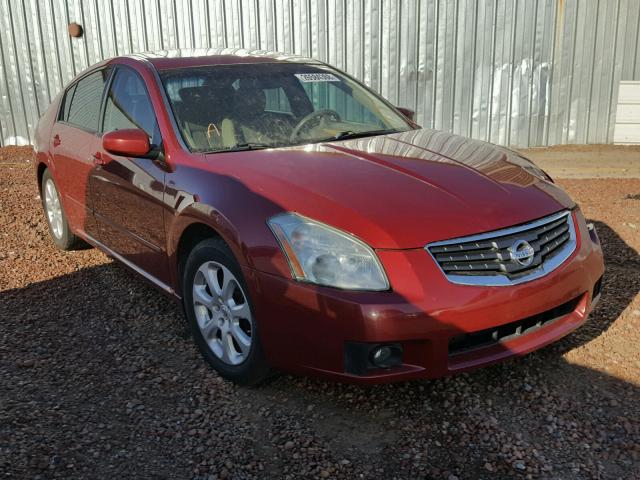 1N4BA41E57C817082 - 2007 NISSAN MAXIMA SE RED photo 1