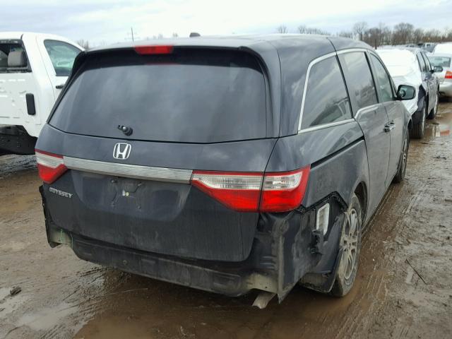 5FNRL5H63DB075027 - 2013 HONDA ODYSSEY EX GRAY photo 4