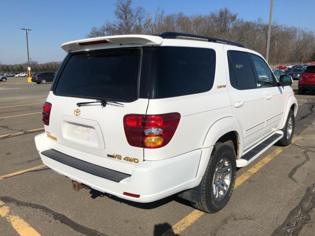 5TDBT48A13S146171 - 2003 TOYOTA SEQUOIA LI WHITE photo 4